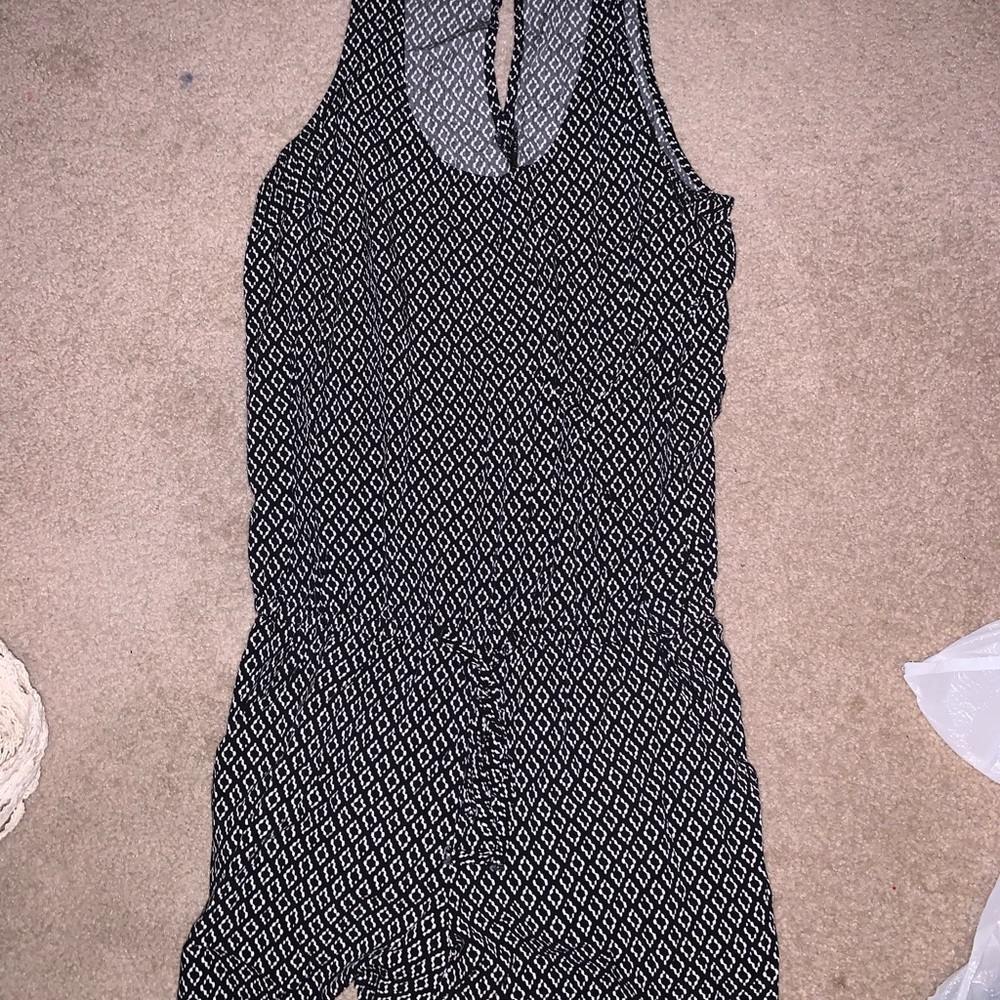 Black and white romper
